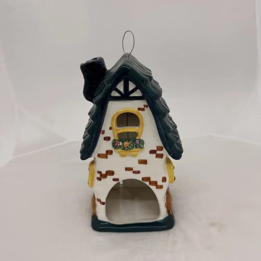 Hand Painted Ceramic & Porcelain Bakery House Collectible, Multicolor